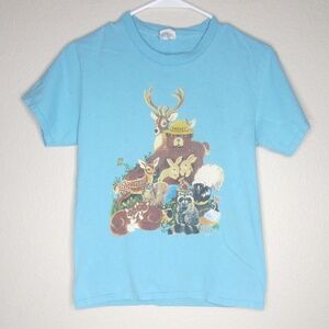 Kids Blue Smokey The Bear & Friends Graphic T-Shirt - Size Youth Medium